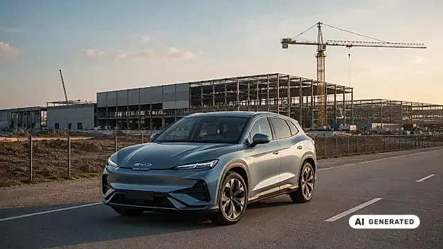 BYD-Werk Ungarn: Fertigungshalle in Szeged, wo ab dem vierten Quartal 2026 der Dolphin Surf gebaut werden soll