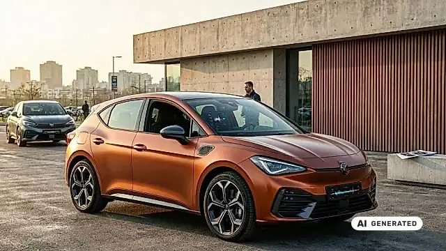 CUPRA Born 2026 Ausstattung: Innenraum mit 12,9-Zoll-Touchscreen, physischen Lenkradtasten und Sport-Schalensitzen