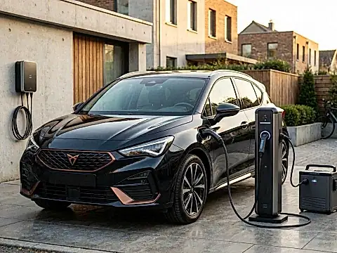 CUPRA Born Facelift 2026 an einer DC-Schnellladesäule mit 185 Kilowatt Peak-Leistung, Ladestand-Anzeige und Lade-Logik im Detail