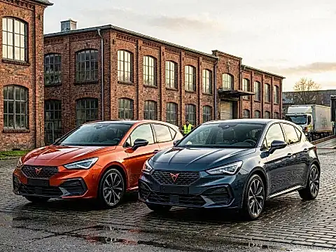 CUPRA Born Facelift 2026 in drei Versionen Born, Endurance und VZ vor dem Autohaus, Preisstruktur und Tribe Bonus für Käufer in Wiesloch