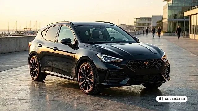 Neuer CUPRA Born 2026 in seitlicher Studio-Ansicht: drei Versionen Born, Endurance und VZ im Modelljahr 2027