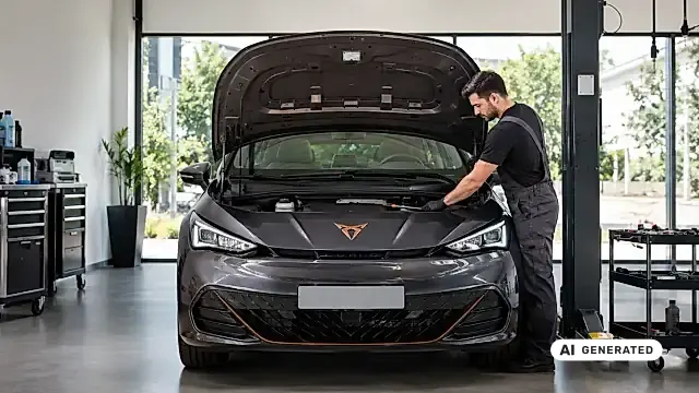 CUPRA Born in der Werkstatt bei der Inspektion: Intervalle, Kosten und Umfang der Wartung eines Elektroautos 2026