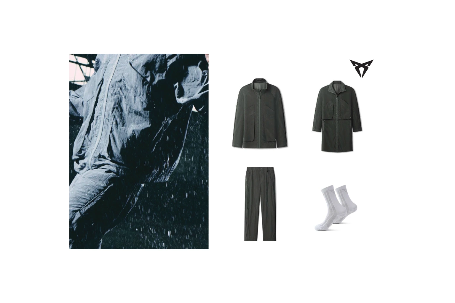 CUPRA Raval Capsule Wardrobe 2026 mit Modellauto 1:43 in Manganese Green und Plasma Iridescent — Lifestyle-Sortiment zur Markteinführung