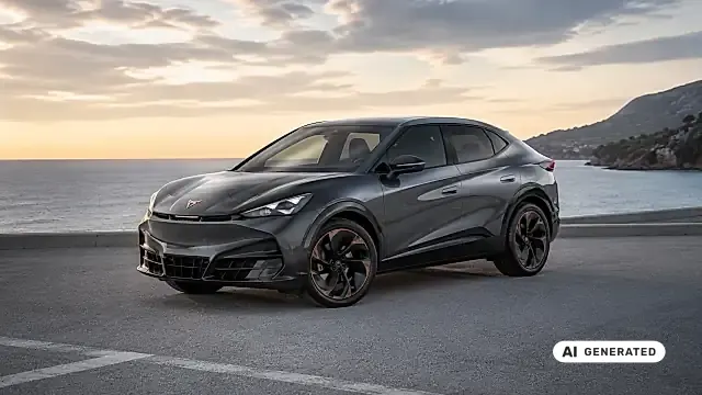 CUPRA Tavascan Strafzölle 2026: China-SUV vor Hafenkulisse mit EU-Flagge, Symbolbild zur Mindestpreis-Regelung