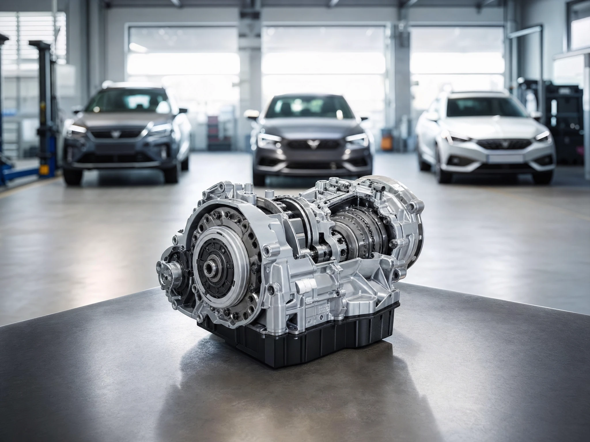 DSG-Getriebe eines ŠKODA in der Werkstatt: Ölservice mit Filterwechsel am Doppelkupplungsgetriebe