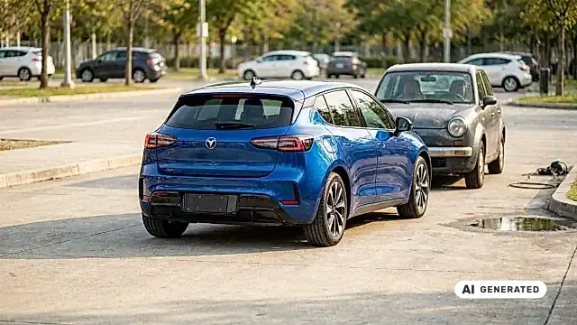 Elektroauto Wertverlust 2026: junges gebrauchtes E-Auto beim Autohaus in Wiesloch