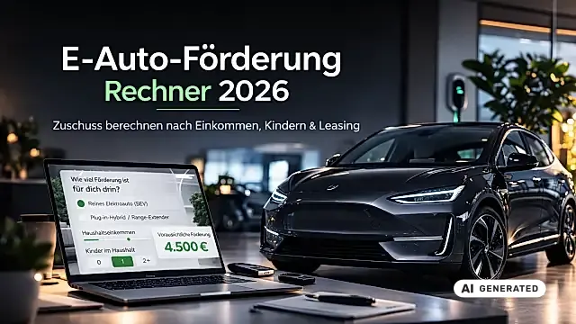 E-Auto-Förderung Rechner 2026 für Einkommen, Kinder und Leasing