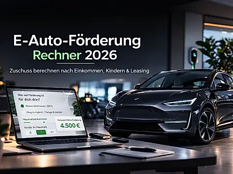 E-Auto-Förderung Rechner 2026 für Einkommen, Kinder und Leasing