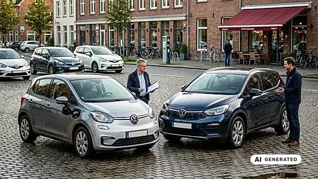 Junges gebrauchtes Elektroauto am Autohaus Bellemann in Wiesloch: Akku-Check, 12 Monate Händlergarantie und Beratung beim Kauf