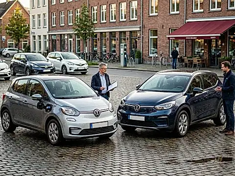 Junges gebrauchtes Elektroauto am Vertragshändler Bellemann in Wiesloch: Akku-Check, 12 Monate Händlergarantie und Beratung beim Kauf