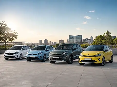 Günstige Autos 2026 – bezahlbare Neuwagen und Elektroautos nebeneinander im Preisvergleich