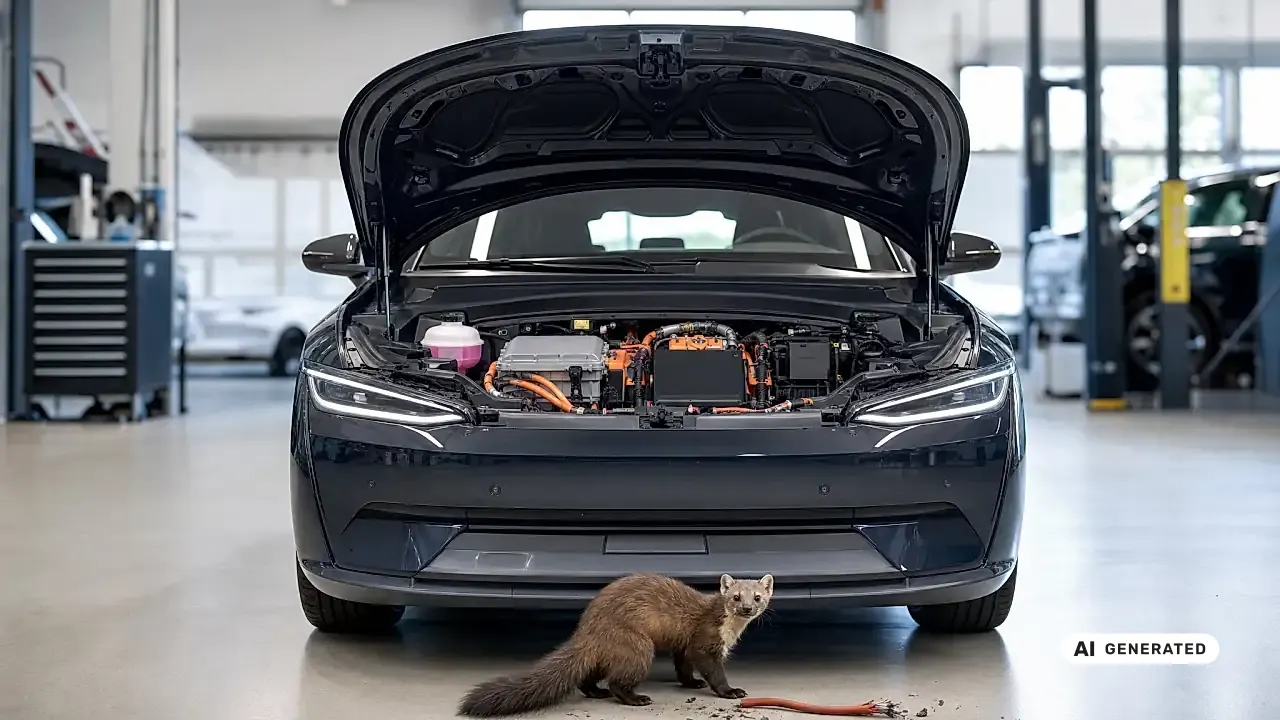 Marderschaden am Elektroauto: warum derselbe Biss hier ein Vielfaches kostet