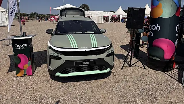 Škoda Elroq: das meistverkaufte Elektroauto 2026 frontal auf der Roadshow in Mannheim
