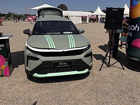 Škoda Elroq: das meistverkaufte Elektroauto 2026 frontal auf der Roadshow in Mannheim