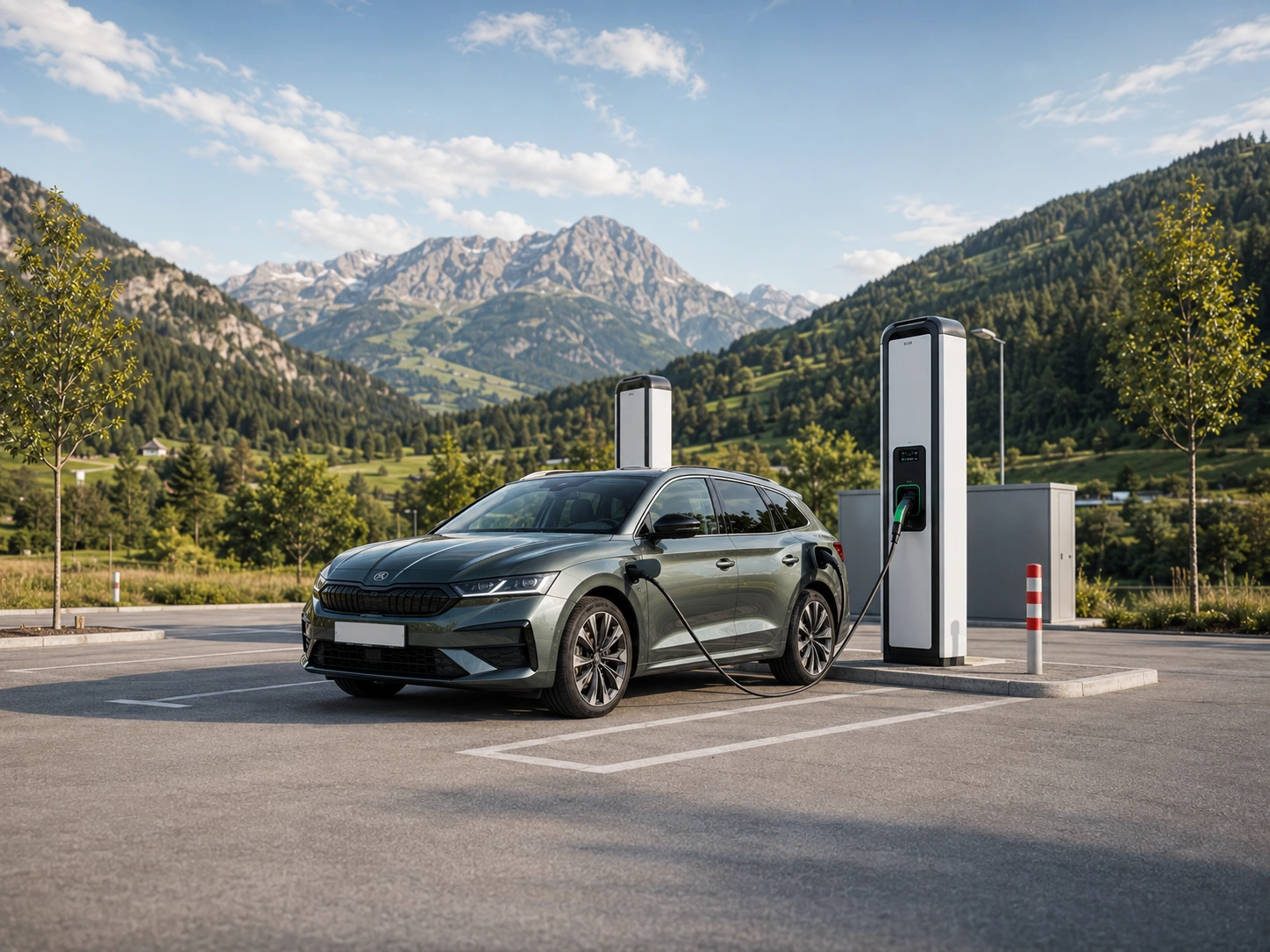 E-Auto-Schnellladen unterwegs 2026 — Skoda Enyaq, CUPRA Tavascan und Born am DC-Schnelllader, Lade-Karten-Vergleich für Privat- und Urlaubsfahrer