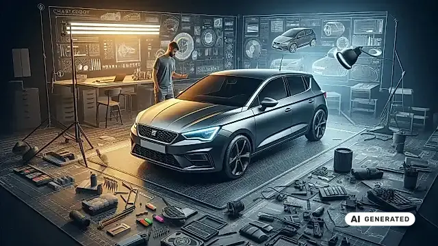 SEAT Ibiza 2026 in der Ausstattungslinie FR nach der Modellpflege in Seitenansicht