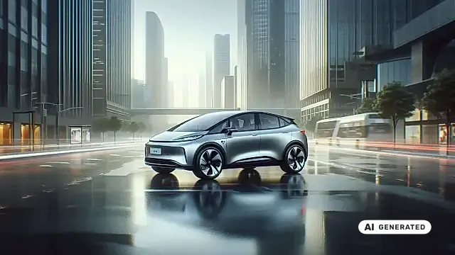 Sind chinesische Elektroautos gut? Kompakter Stromer einer chinesischen Marke auf einem Prüfgelände