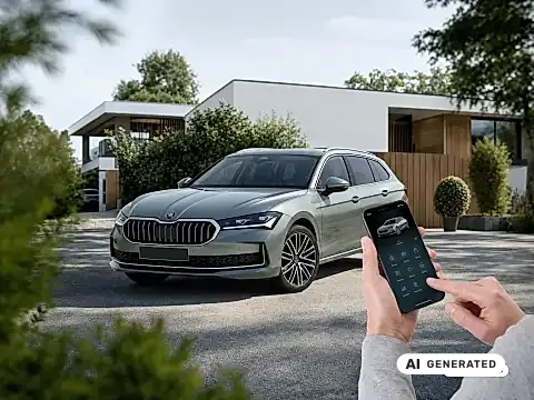 Škoda Connect Kosten: Fahrzeugdisplay mit Übersicht der aktiven Online-Dienste
