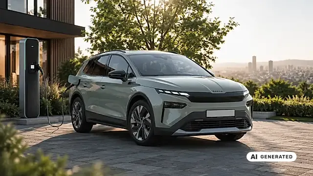 Skoda Elroq Preisanpassung 2026: hellgrüner Elroq beim Laden an einer Wallbox