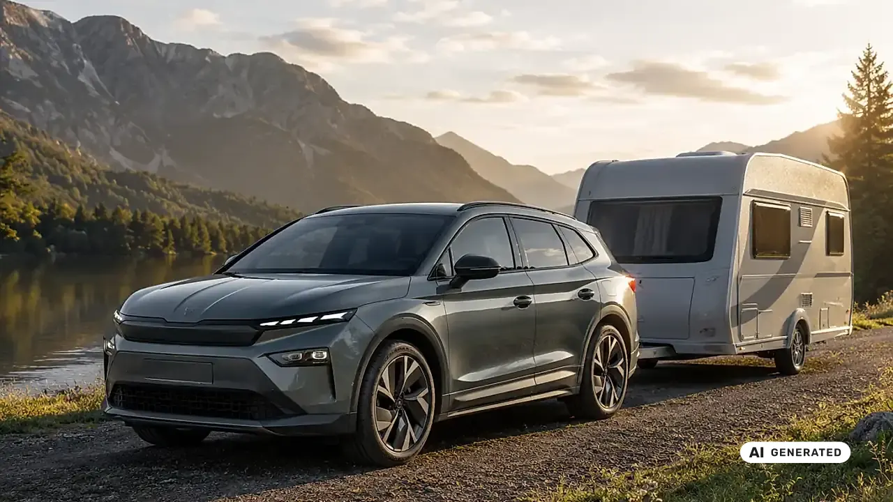 Skoda Enyaq 85 Modelljahr 2027: Anhängelast verdoppelt auf 2.000 Kilogramm — was Caravan-Fahrer wissen müssen