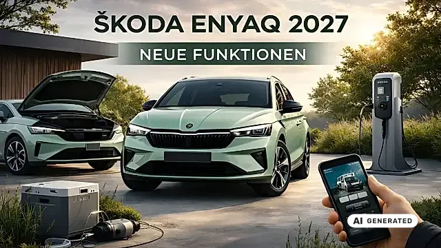 Škoda Enyaq 2027 mit neuen Funktionen wie V2L, Frunk, Digital Key und neuem Infotainment