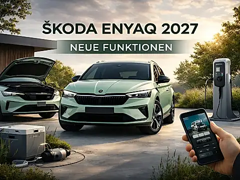 Škoda Enyaq 2027 mit neuen Funktionen wie V2L, Frunk, Digital Key und neuem Infotainment