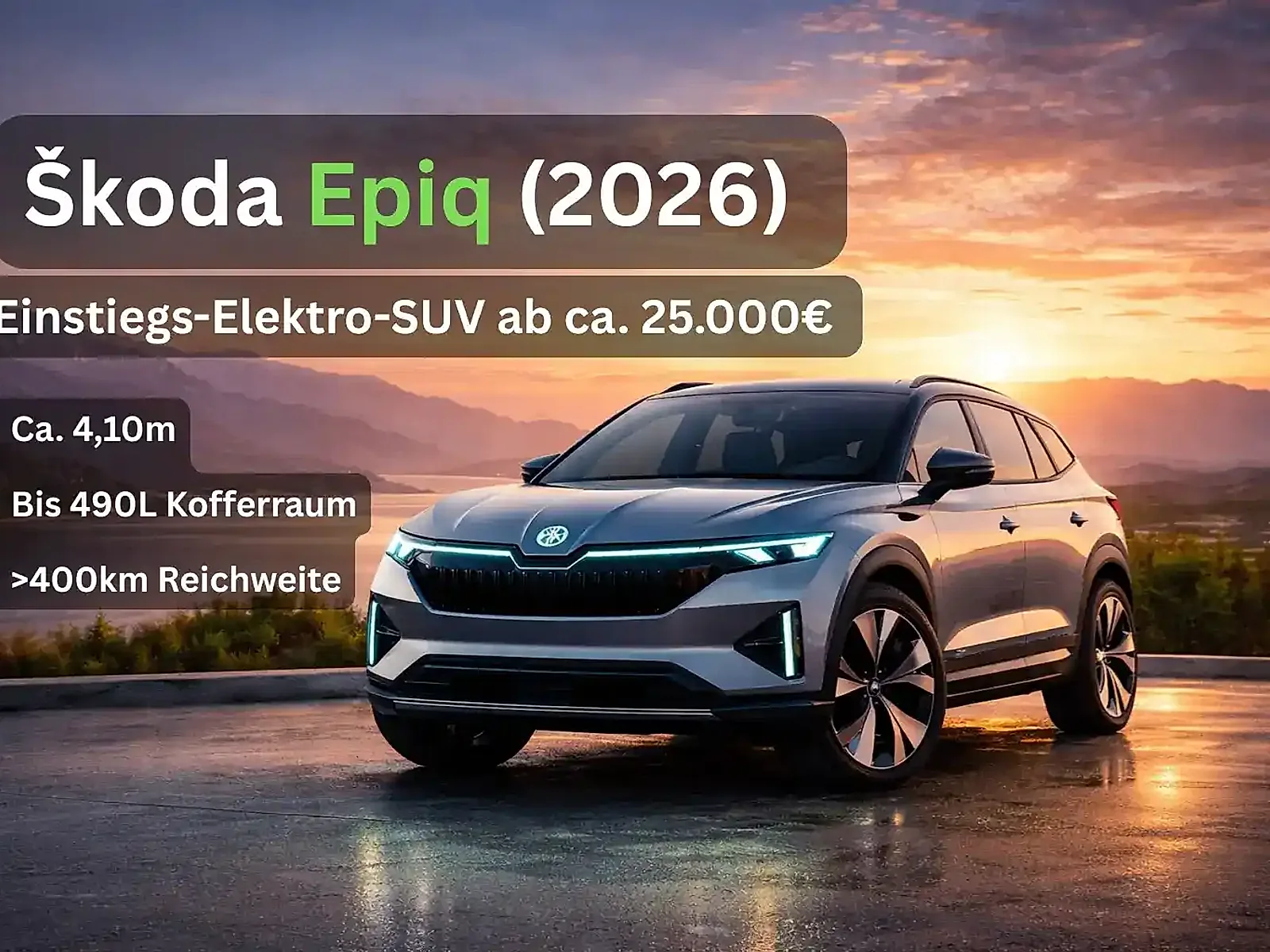 Škoda Epiq 2026: kompaktes Elektro-SUV mit Preisziel um 25.000 Euro