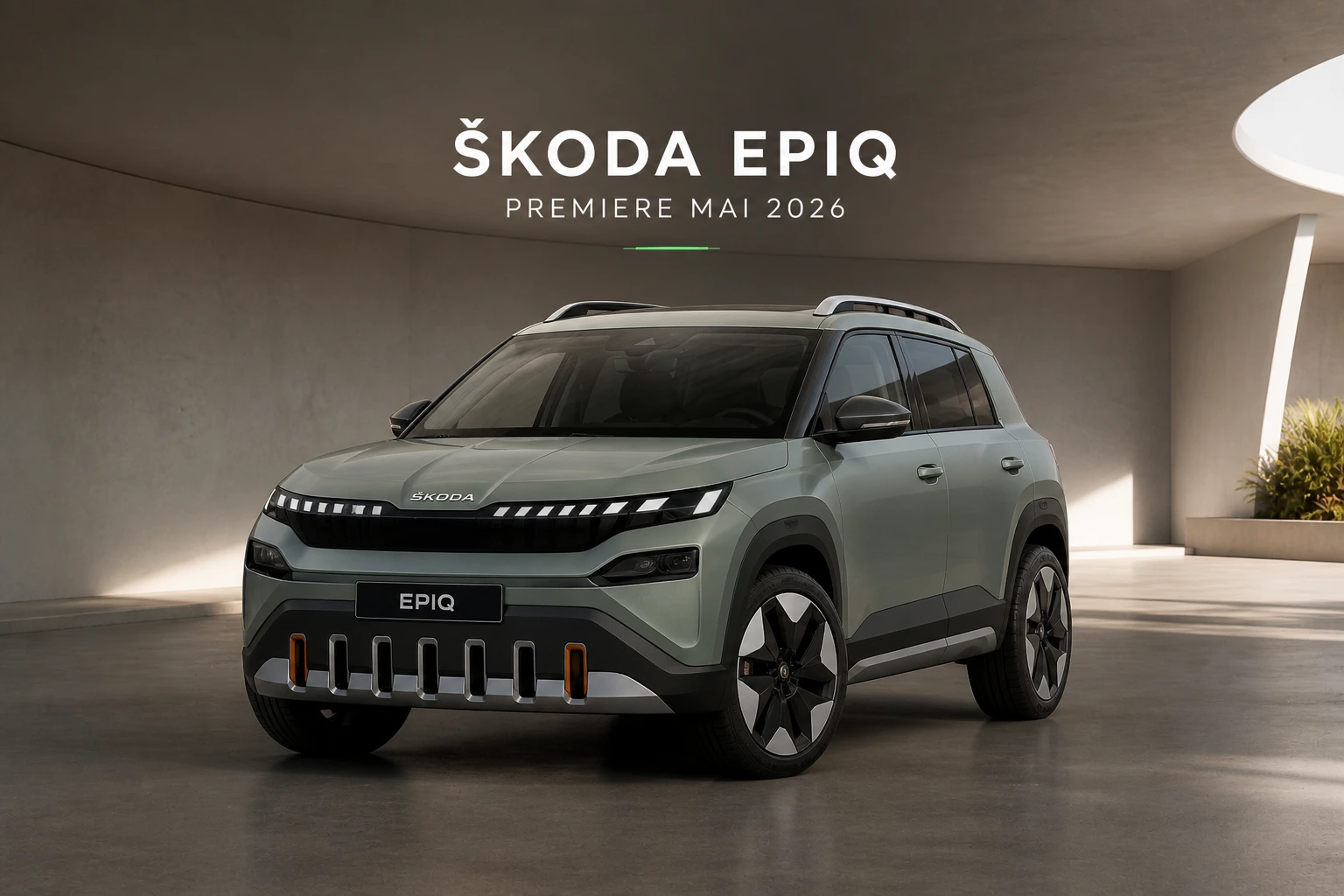 Skoda Epiq als kompakter Elektro-SUV mit Weltpremiere im Mai 2026 und drei Antriebsvarianten 35, 40 und 55
