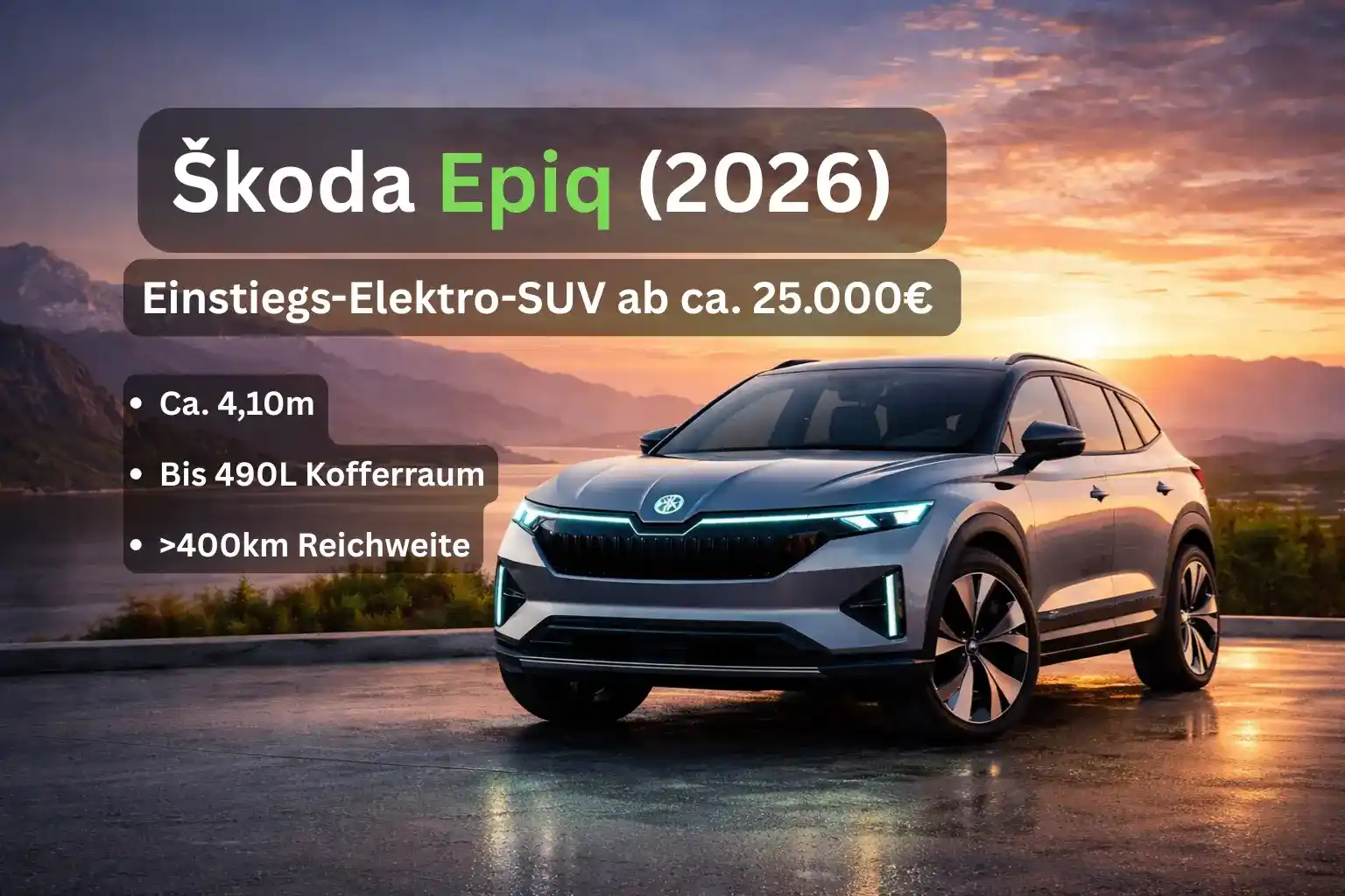 Škoda Epiq 2026: kompaktes Elektro-SUV (Teaser)