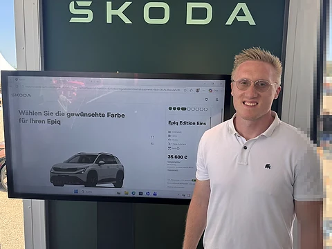 Škoda Epiq Farben: Farbauswahl auf der Epiq Roadshow Mannheim im Juli 2026