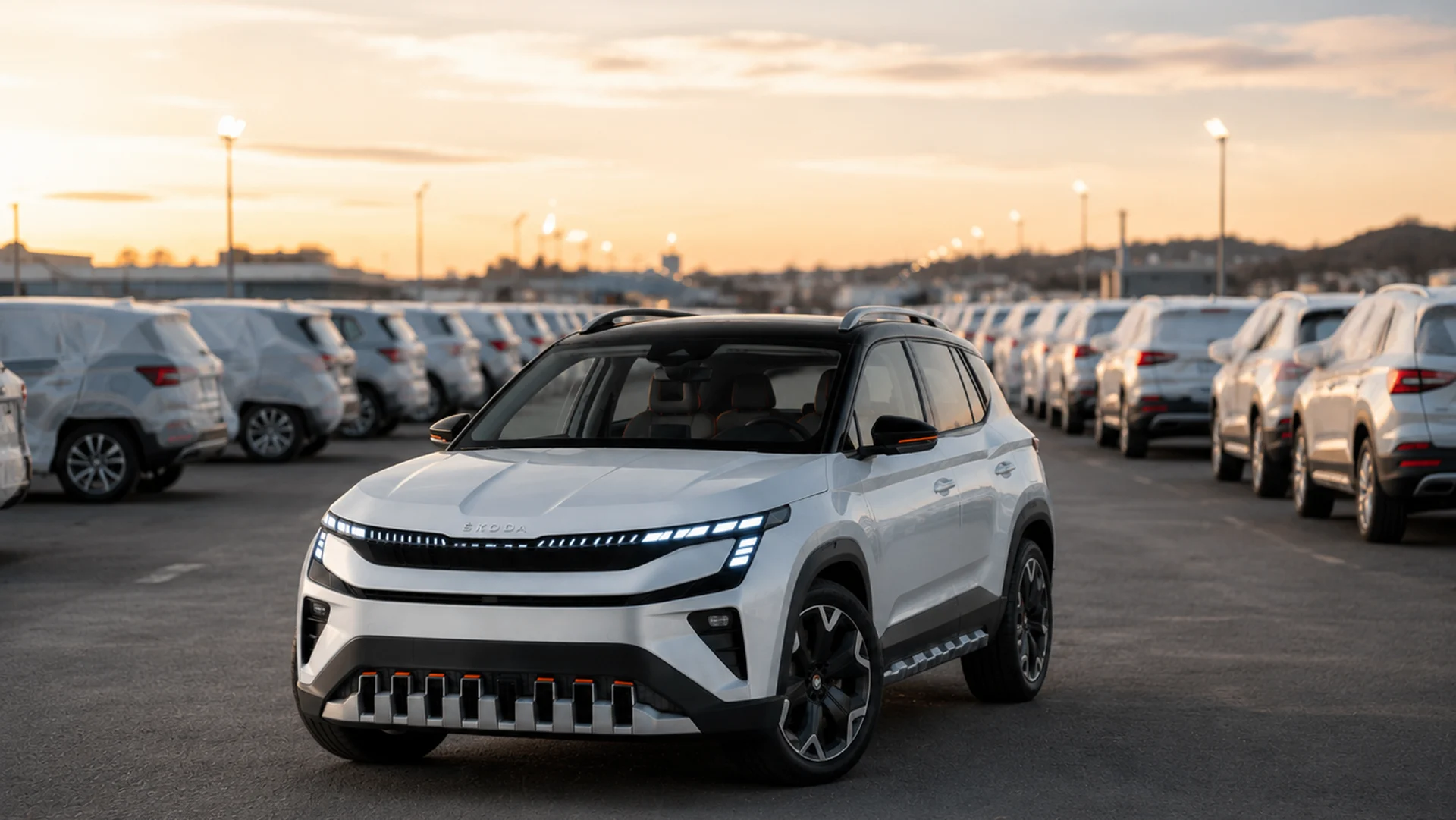 Škoda Epiq Lieferzeit 2026: fertige Fahrzeuge warten auf die Auslieferung an die Händler