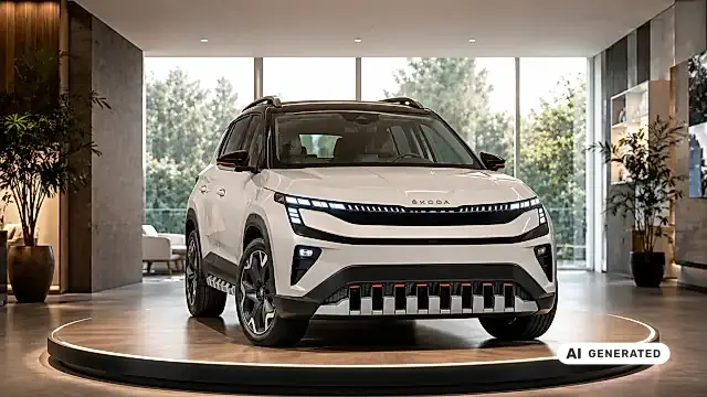 ŠKODA Epiq Roadshow 2026: der Epiq als Ausstellungsfahrzeug auf der City Tour