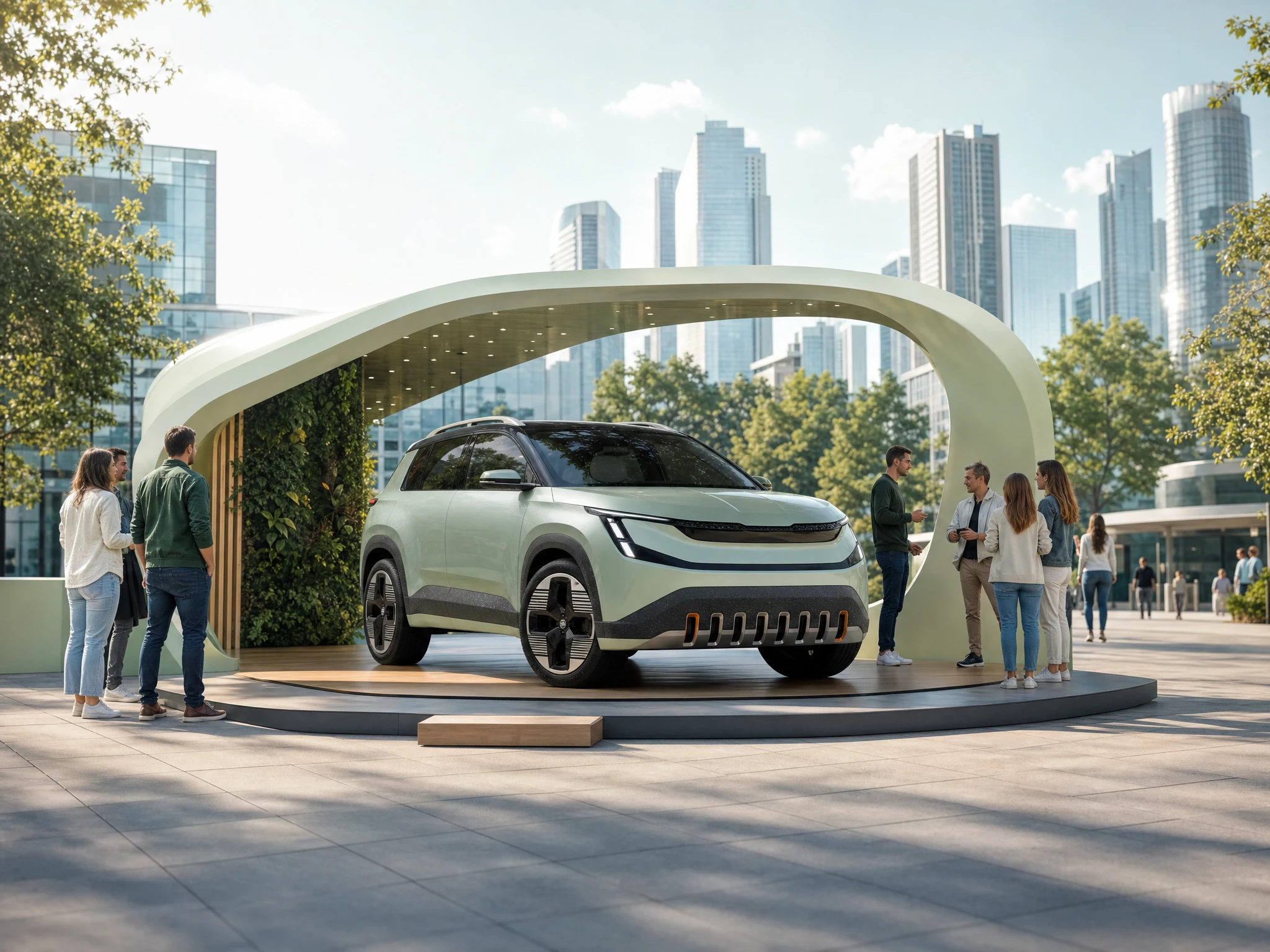 ŠKODA Epiq Roadshow 2026: das kompakte Elektro-SUV auf einer öffentlichen Station der City Tour