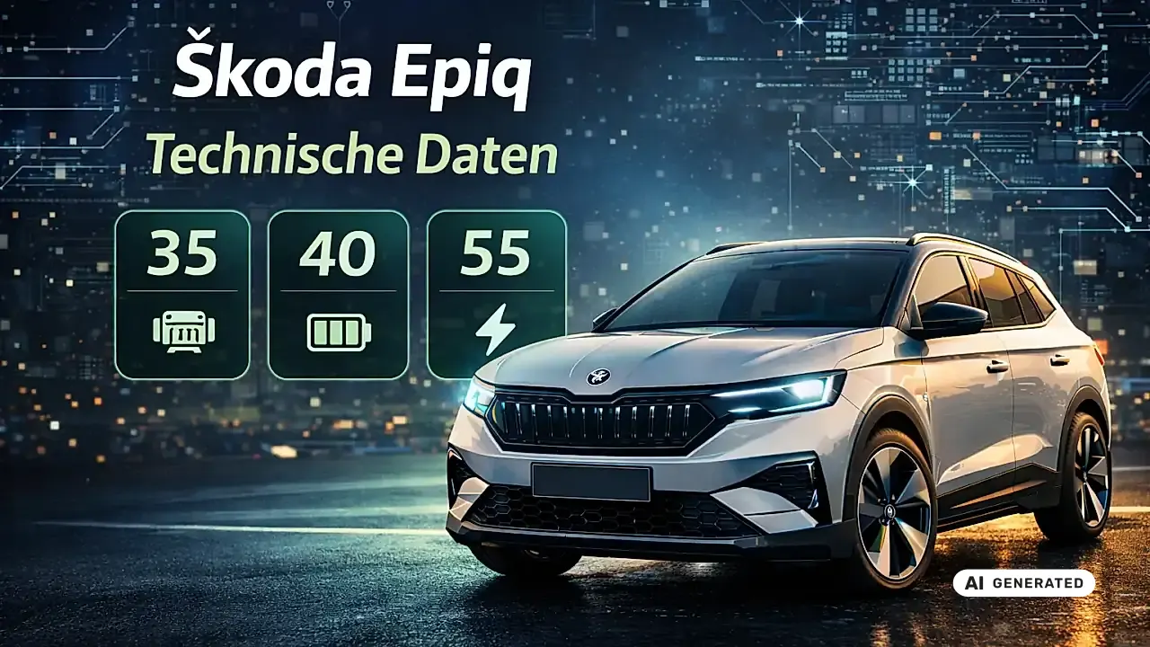 Škoda Epiq technische Daten (2026): 85, 99 oder 155 kW und 315 bis 440 km