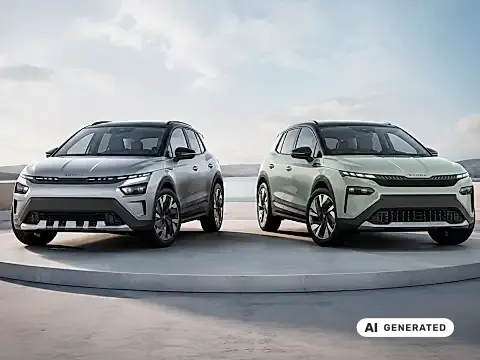 Škoda Epiq und Elroq nebeneinander: die beiden Elektro-SUV im direkten Größenvergleich