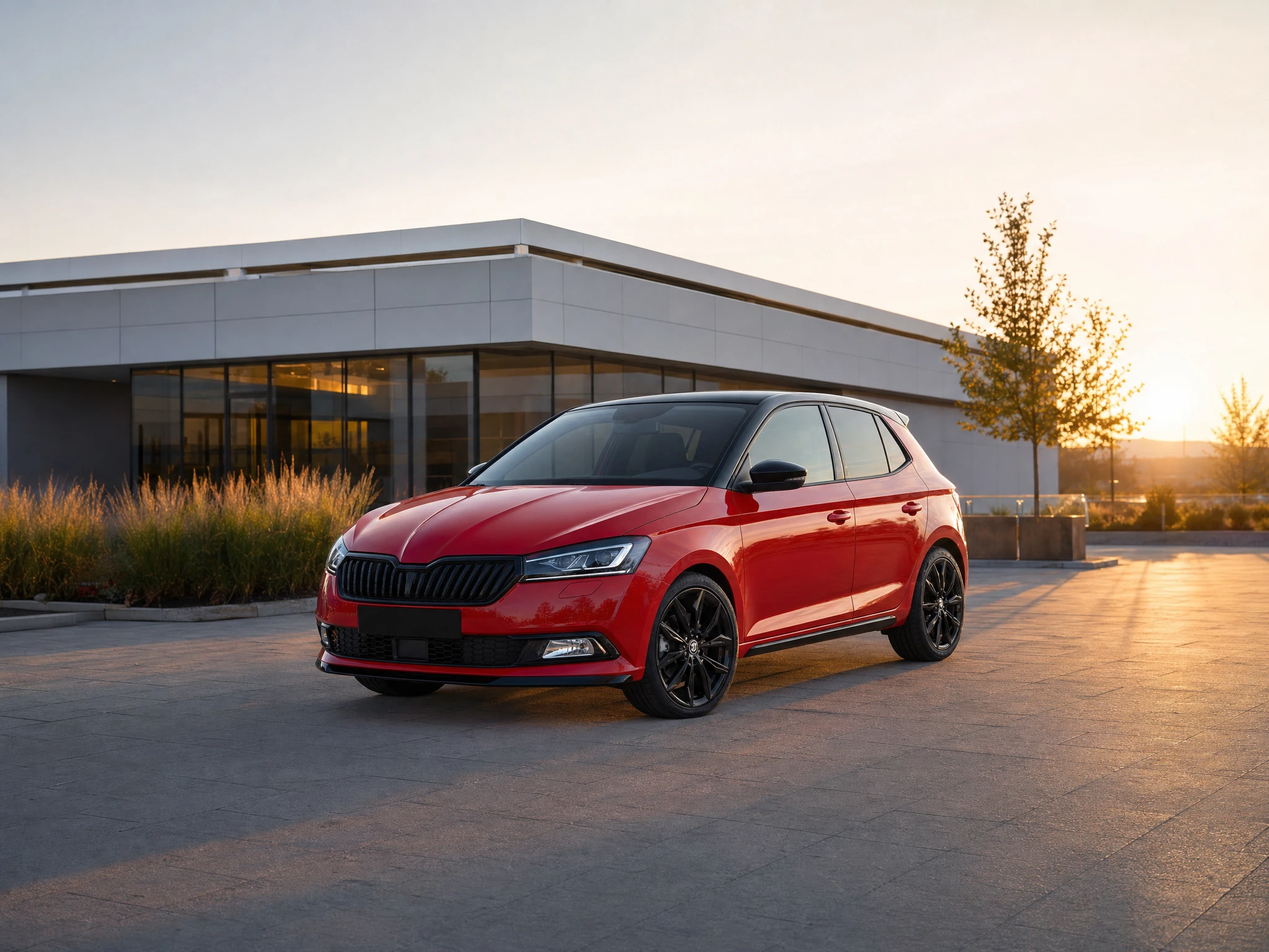 ŠKODA Fabia Monte Carlo mit schwarzen Design-Akzenten und 16-Zoll-Leichtmetallfelgen
