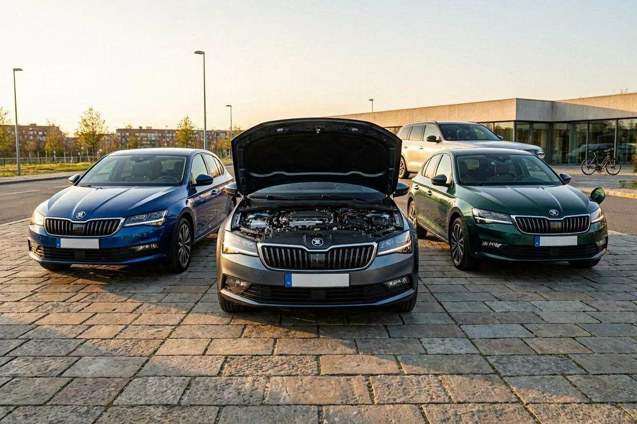 Skoda Octavia Motorraum mit 2.0 TSI Motor -- Motoren-Vergleich Modelljahr 2026 mit PHEV-Ausblick 2027