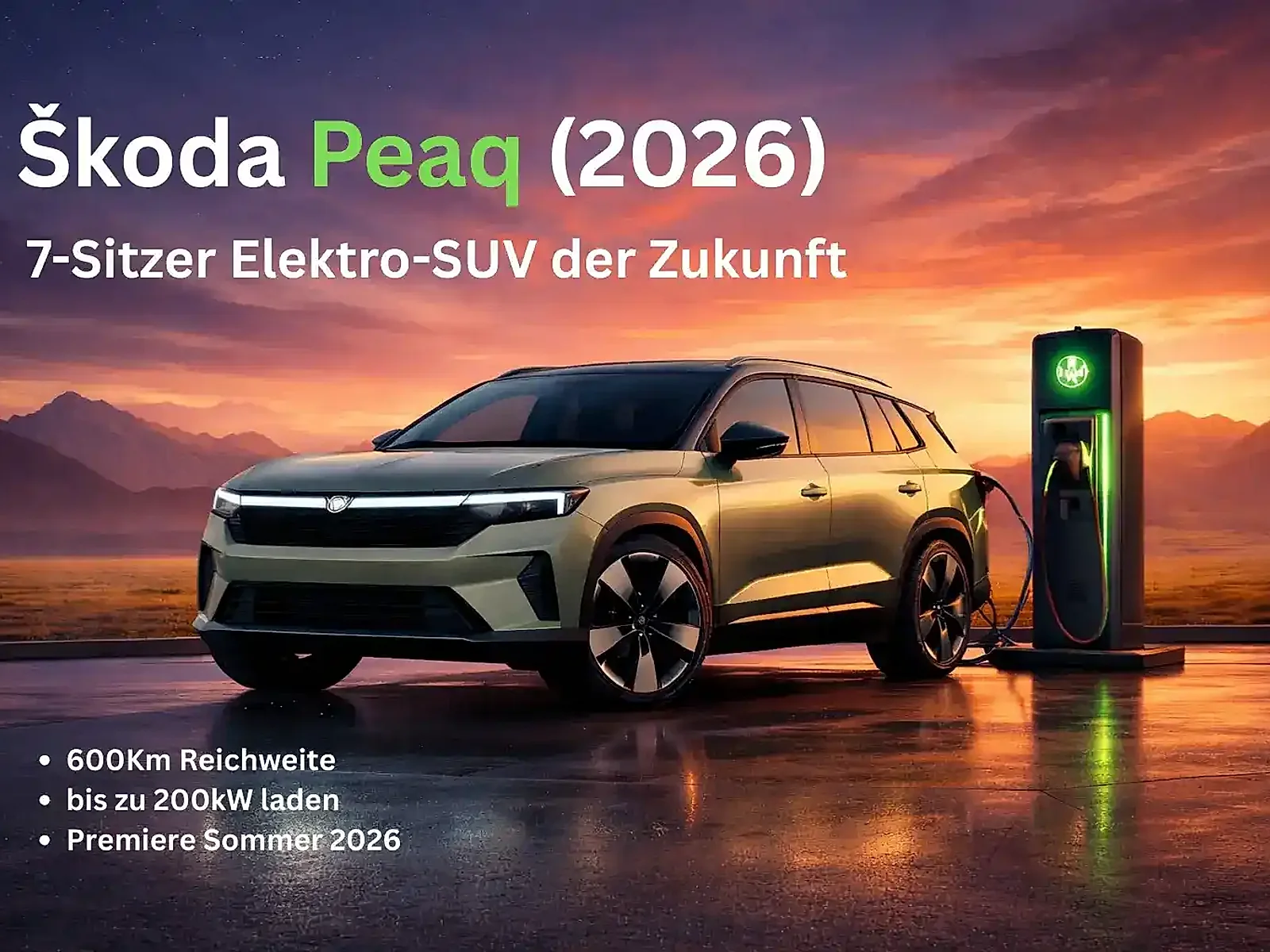 Škoda Peaq: 7-Sitzer Elektro-SUV (Teaser)