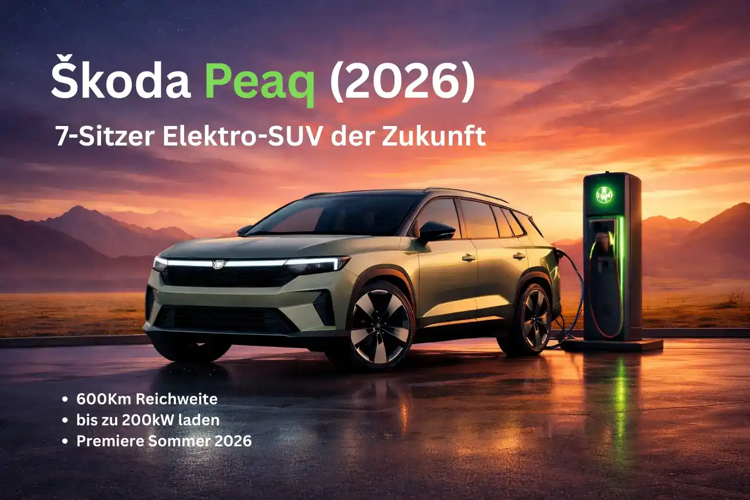 Škoda Peaq: 7-Sitzer Elektro-SUV (Teaser)
