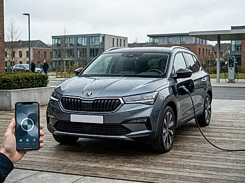 Skoda Peaq Connect 2026: MyŠkoda-App steuert Laden, Vorklimatisierung und Reichweitenplanung des 7-Sitzer Elektro-SUV aus der Ferne