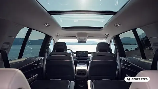Škoda Peaq Sonnenschutz 2026: die dunkel getönten hinteren Scheiben des Elektro-SUV