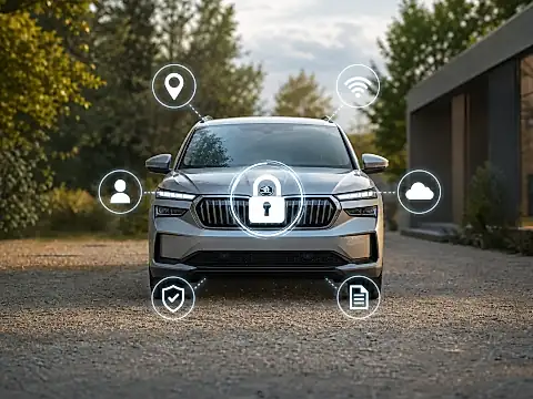 Welche Daten speichert mein Auto: Datenschutz-Übersicht im Cockpit eines modernen Skoda